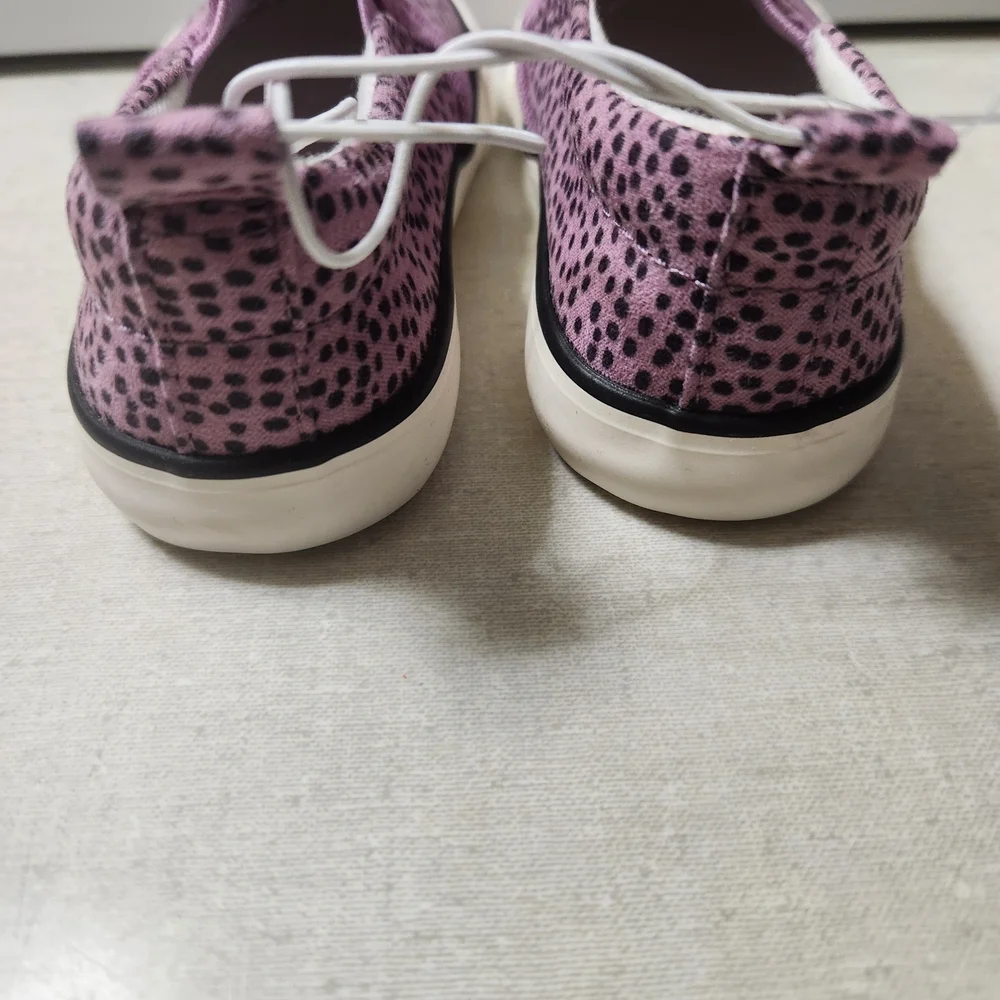 Cat&Jack Kids' Pink/Lilac Patterned Slip-On  Sneakers, Size 6, NWT